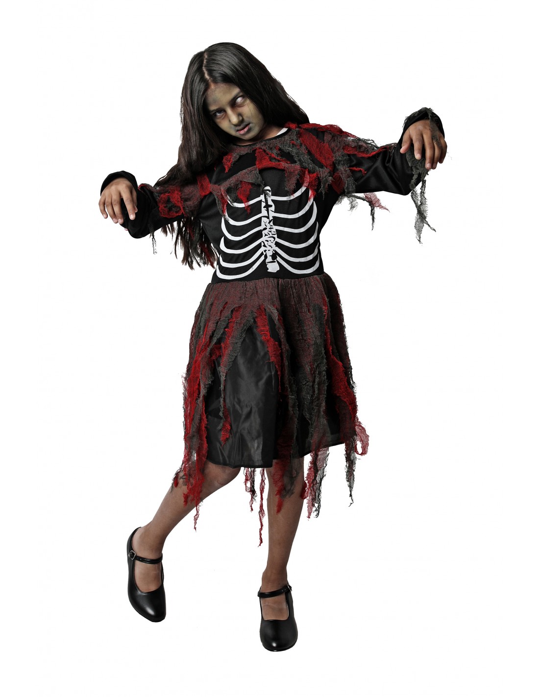 Disfraz de Esqueleto zombie para niñas tallas a elegir colección halloween  niñ@s