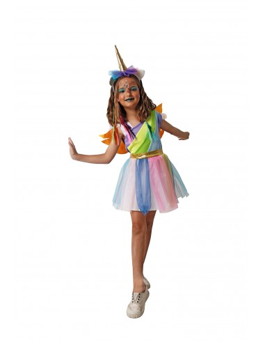 Costumizate! | Disfraz de Unicornio a colores para niña, tallas a elegir. Colección Carnaval